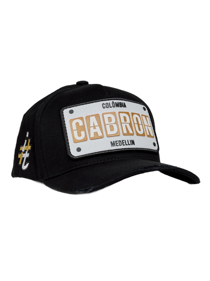 Boné itals Cabron Preto Gold