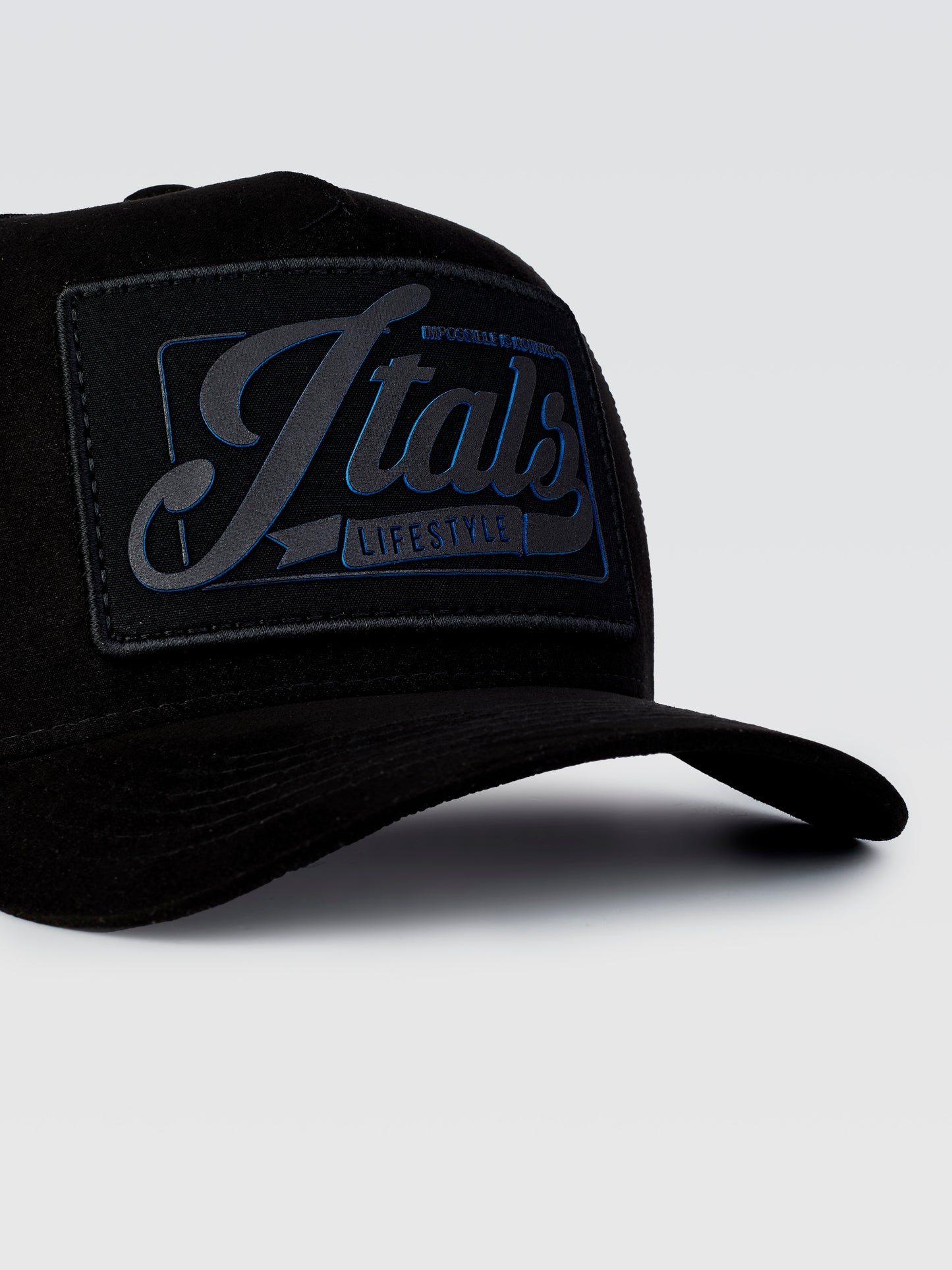 Boné Trucker #itals Impossible Preto — Mágico Azul