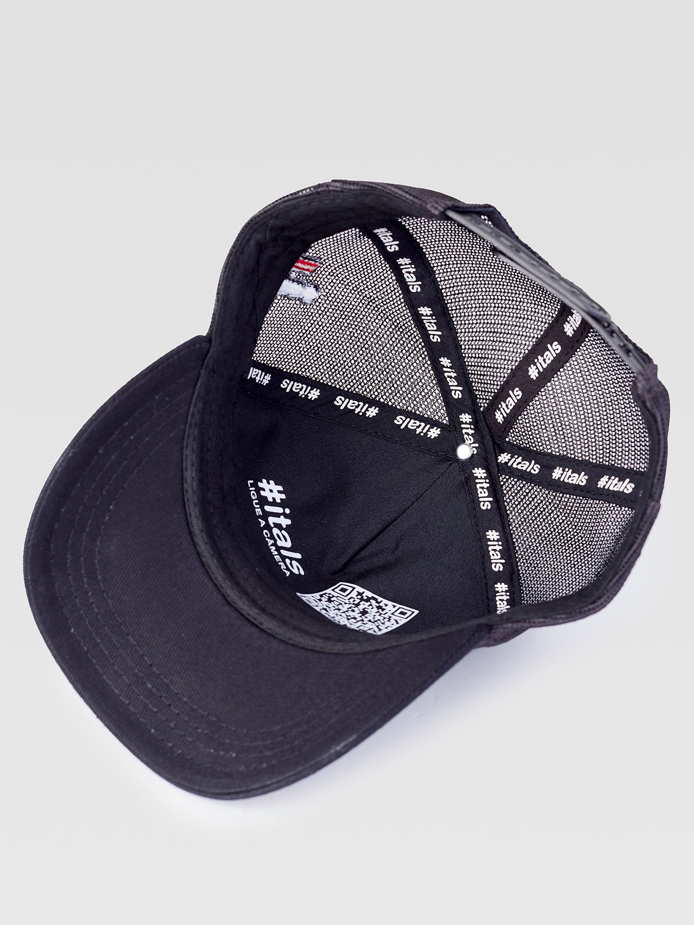 Boné Trucker #itals Respeite a Minha História Preto