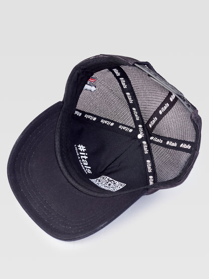 Boné Trucker #itals Respeite a Minha História Preto