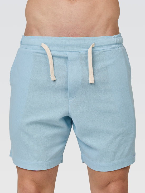 Short Linho Europeu Azul