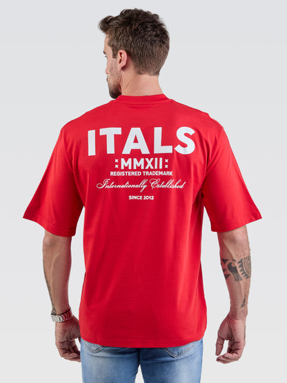 Camiseta Pima Oversized Since 2012 Red