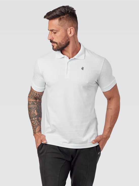 Camisa Polo Itals Branco Brasão Black