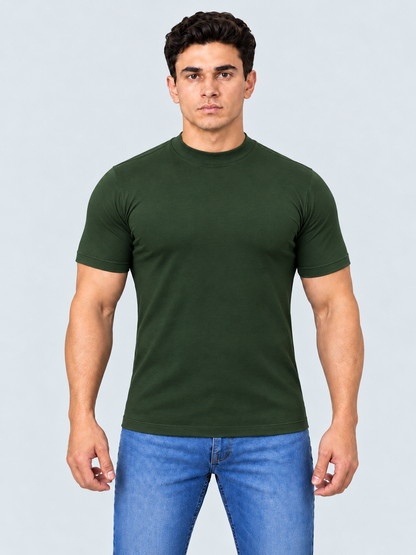Camiseta gola alta verde algodão egípcio itals - foto 1