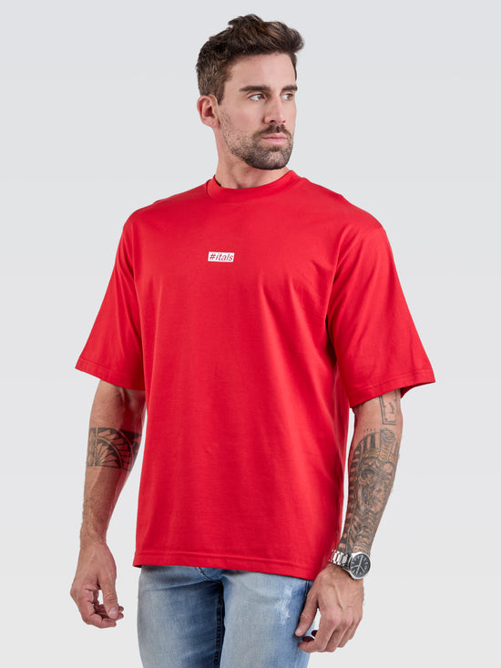 Camiseta Pima Oversized Since 2012 Red