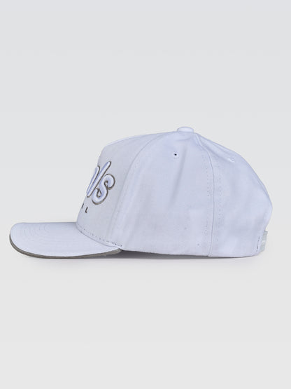 Boné Snapback #itals Vintage Branco — Bordado Contour Cinza