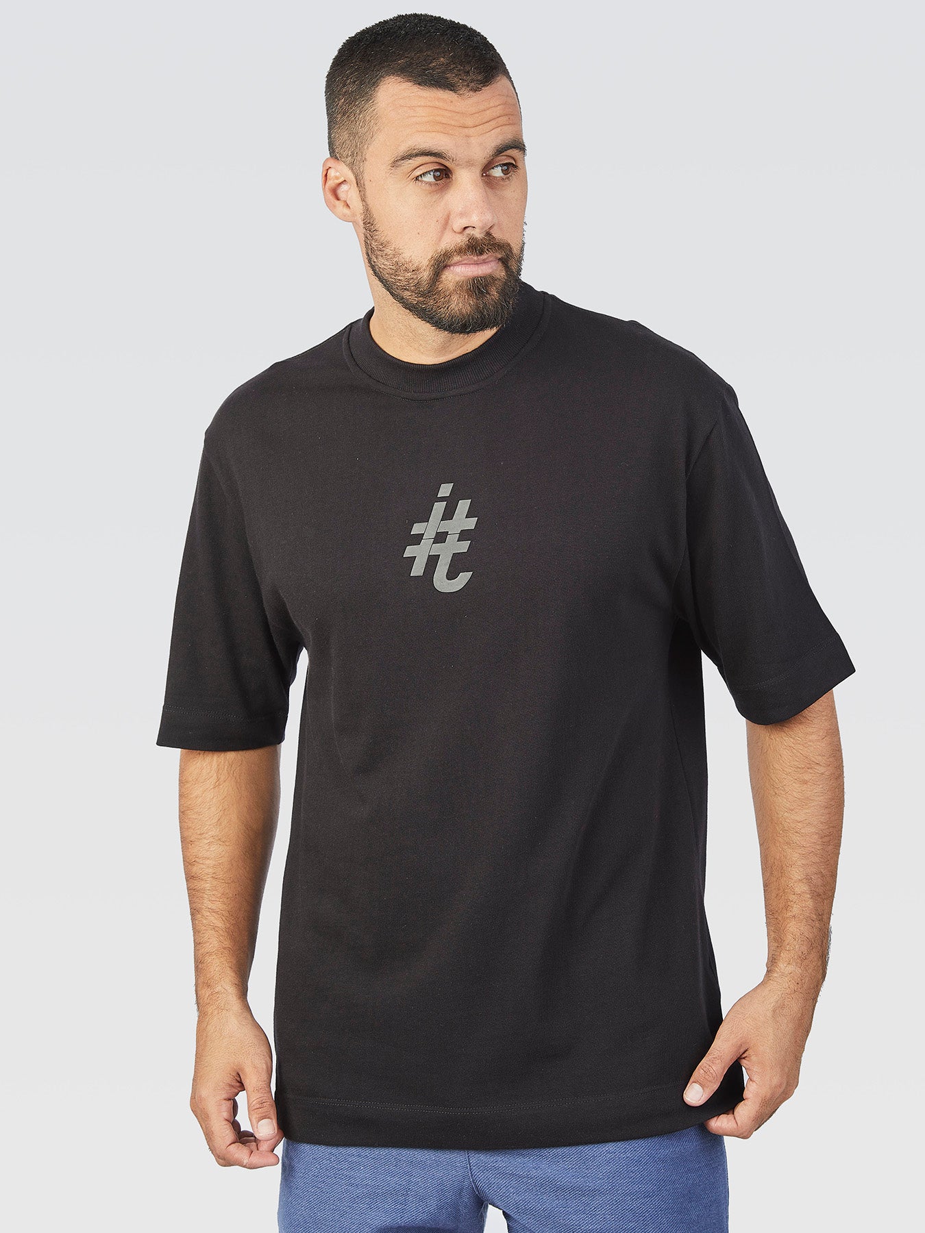Camiseta Oversized Hashtag Black