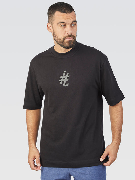 Camiseta Oversized Hashtag Black
