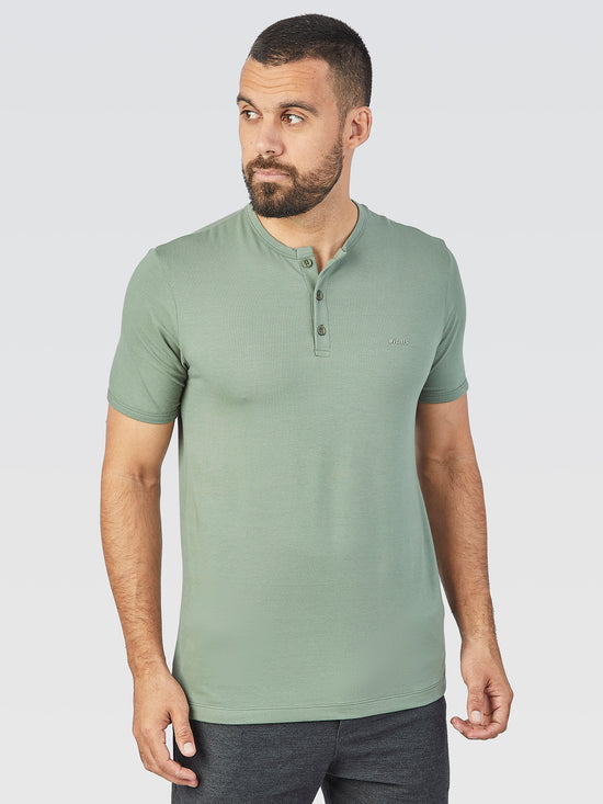 Camiseta Henley Verde
