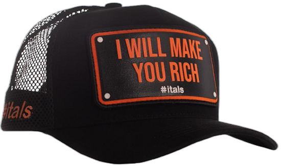 Boné itals Make You Rich - Preto