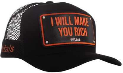 Boné itals Make You Rich - Preto