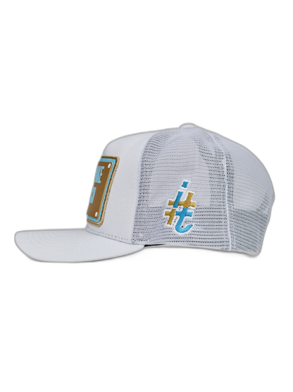 Boné itals Make you Rich Branco