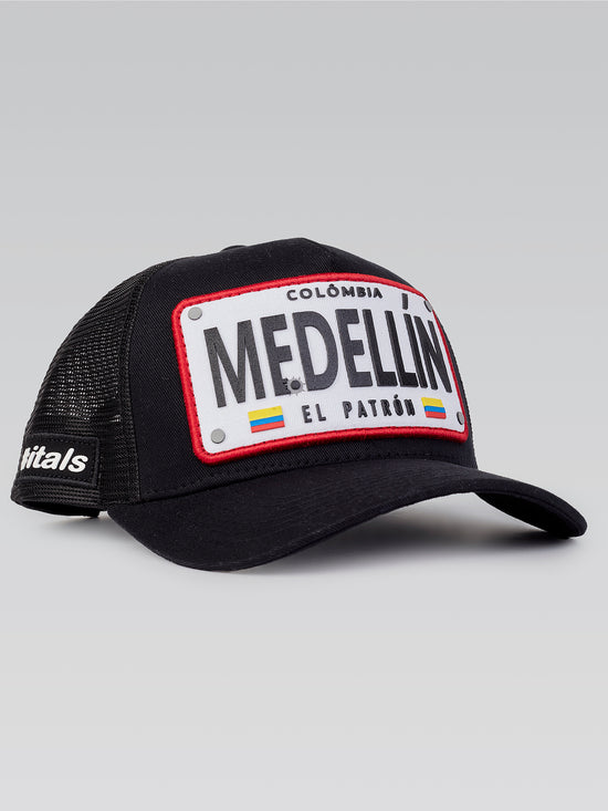 Bone Itals Medellin Preto Patch Vermelho