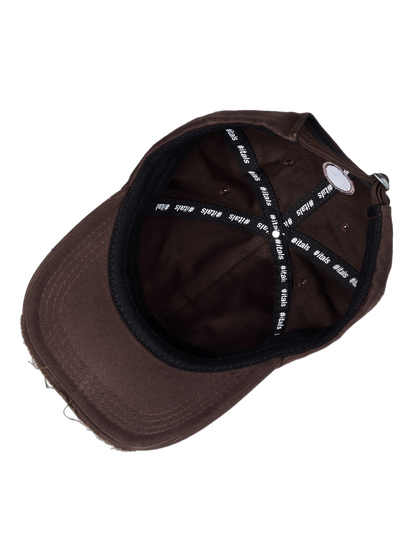 Boné Dad Hat Marrom Destroyed