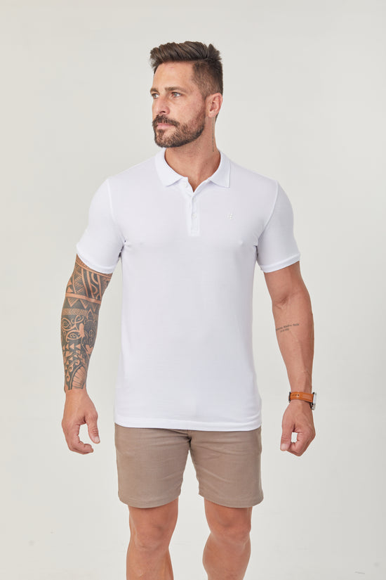 Camisa Polo itals White