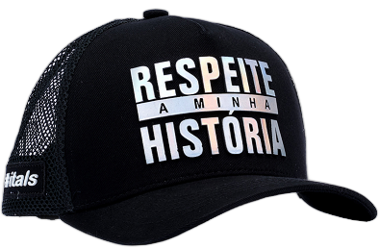 Boné itals Respeite Minha História Silver