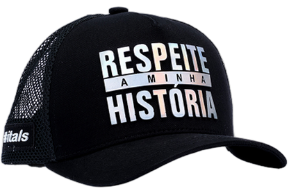 Boné itals Respeite Minha História Silver