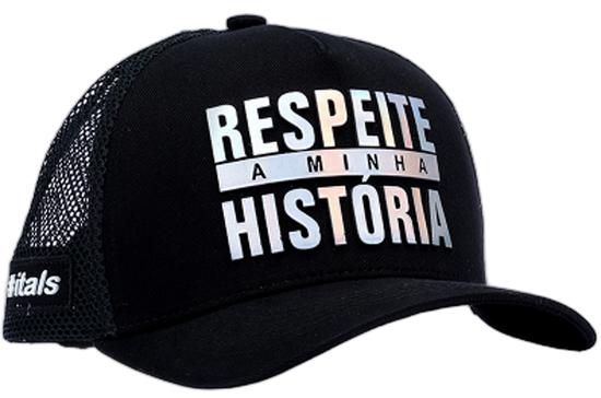 Boné itals Respeite Minha História Silver