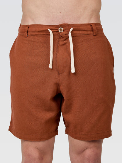 Short Alfaiataria Marrom