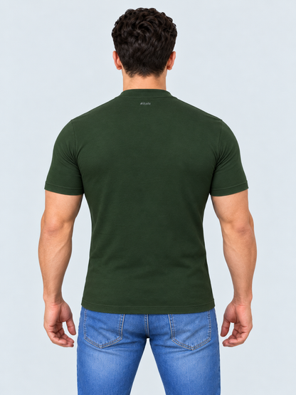 Camiseta gola alta verde algodão egípcio itals - foto 3
