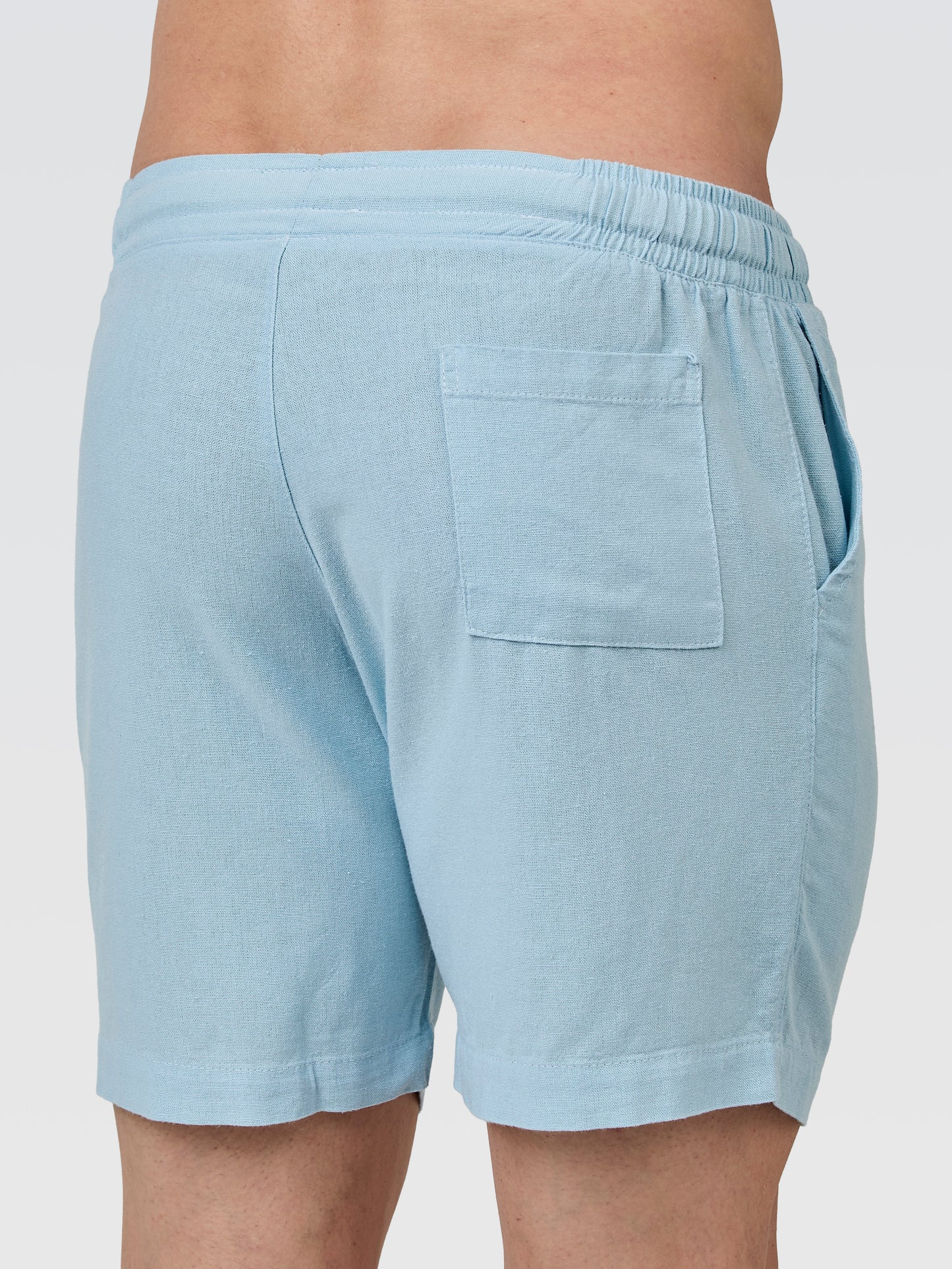 Short Linho Europeu Azul