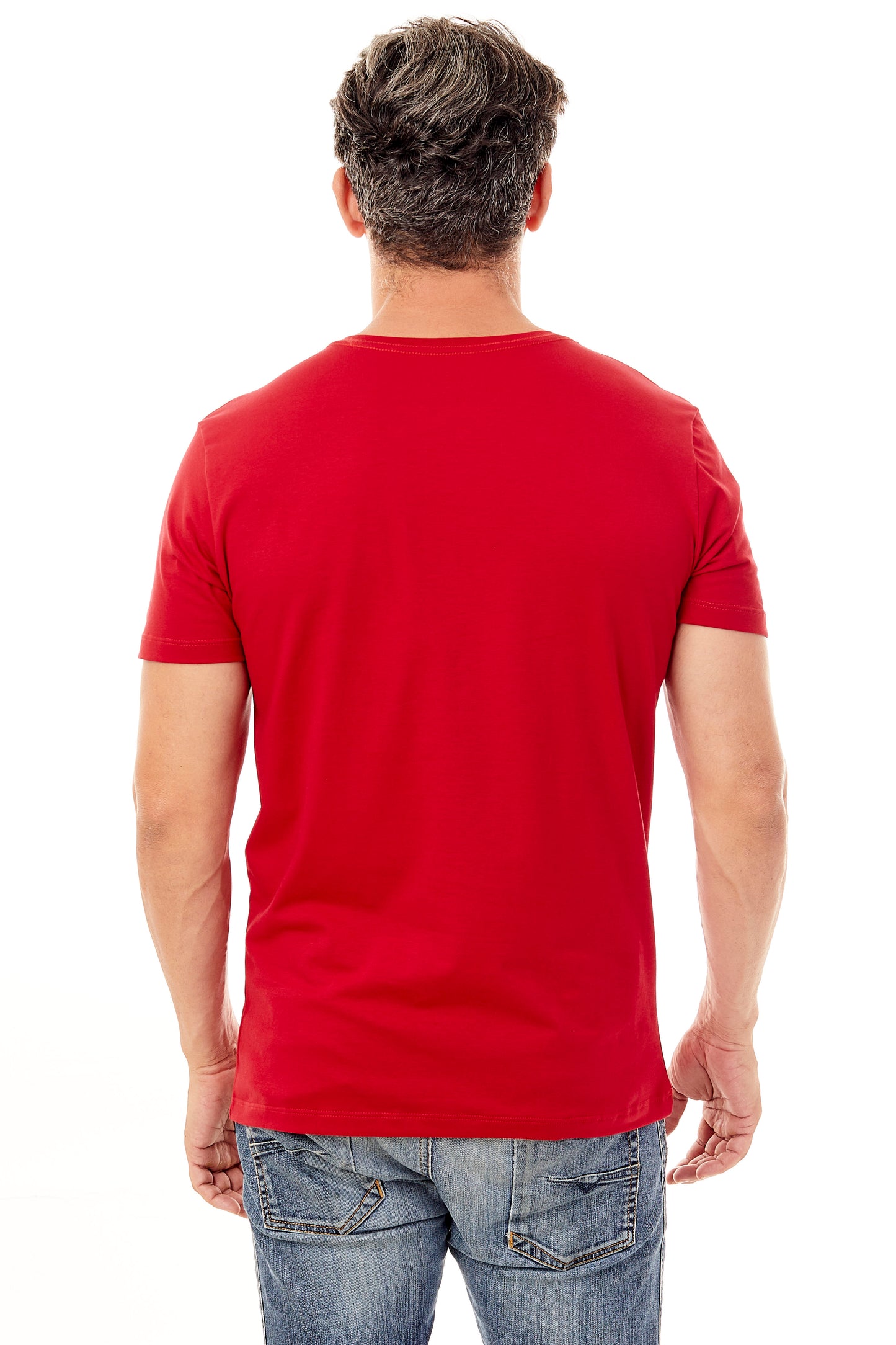 Camiseta Básica Vermelho Brasão Vermelho