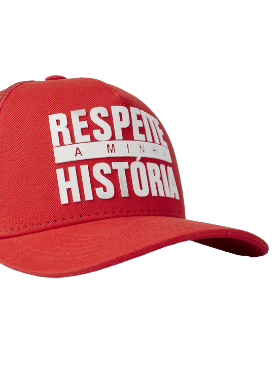 Boné itals Respeite Minha História Vermelho