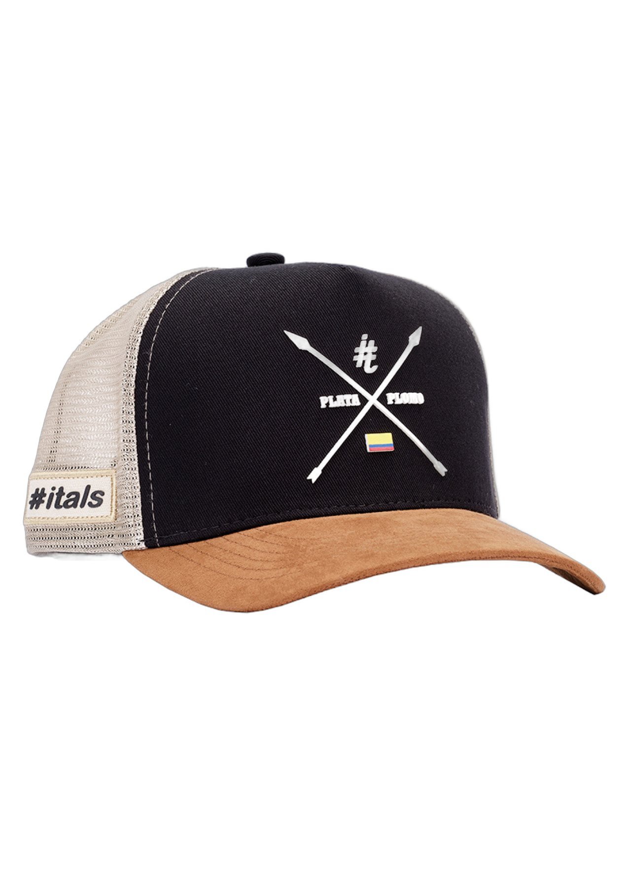 Boné Plata O Plomo X Preto Aba Caramelo