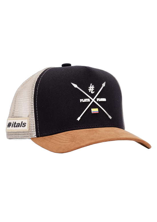 Boné Plata O Plomo X Preto Aba Caramelo