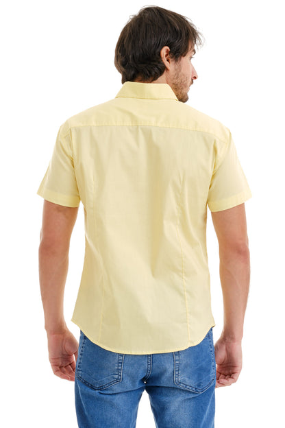 Camisa Social Amarelo Logo Green