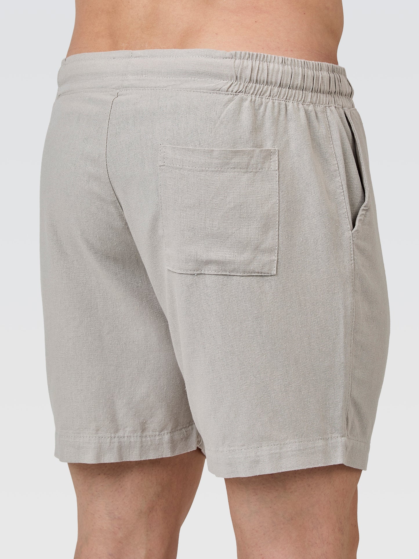 Short Linho Europeu Cinza
