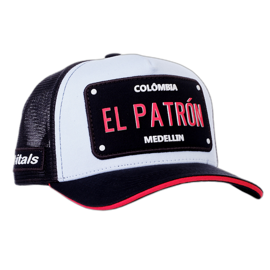 Boné itals El Patrón Branco Patch Preto