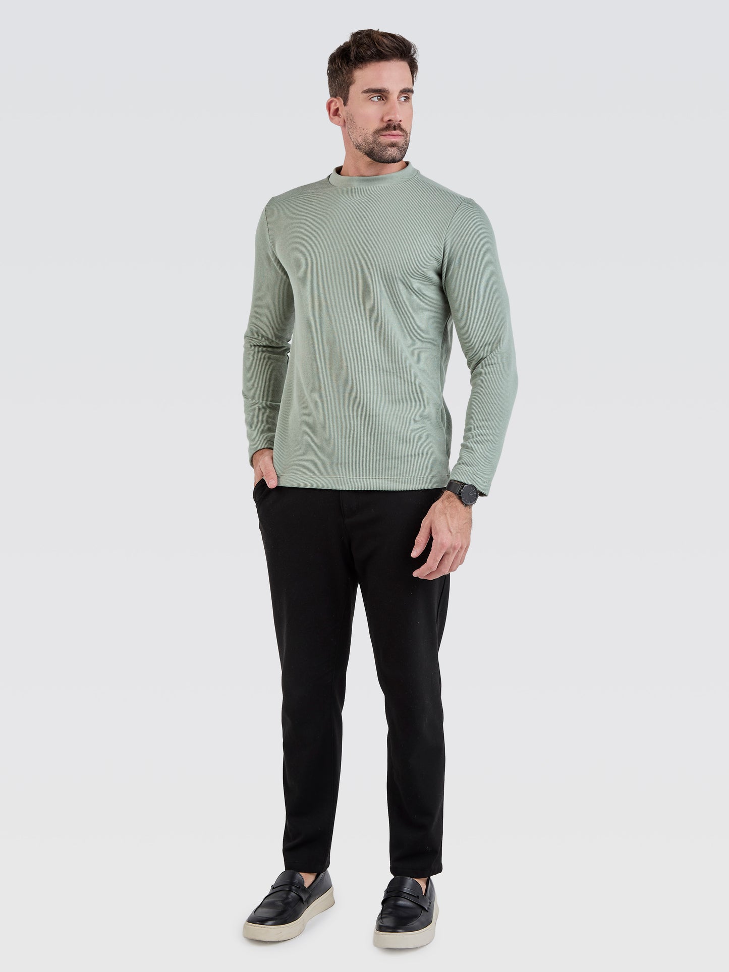 Suéter Tricot Verde Sálvia