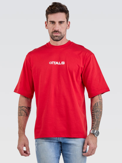 Camiseta Pima Oversized Good Stories Red