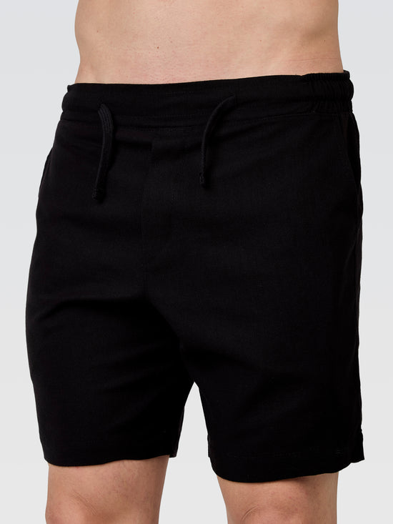 Short Linho Europeu Preto