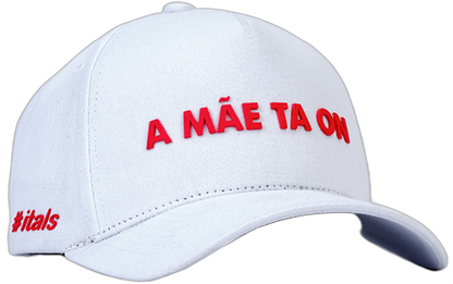 Boné Itals Mãe Ta On Branco Silk Red