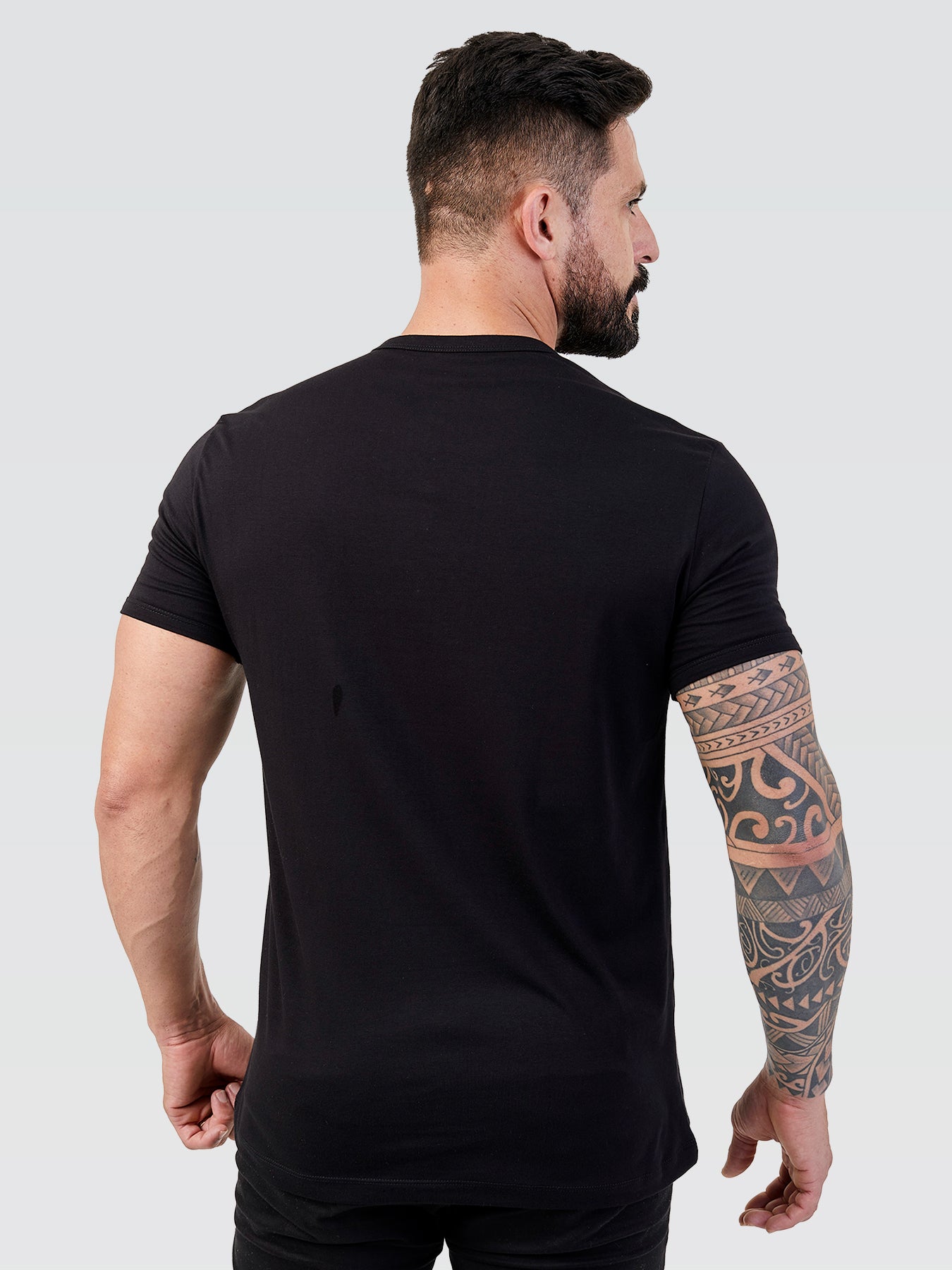 Camiseta Henley Preto