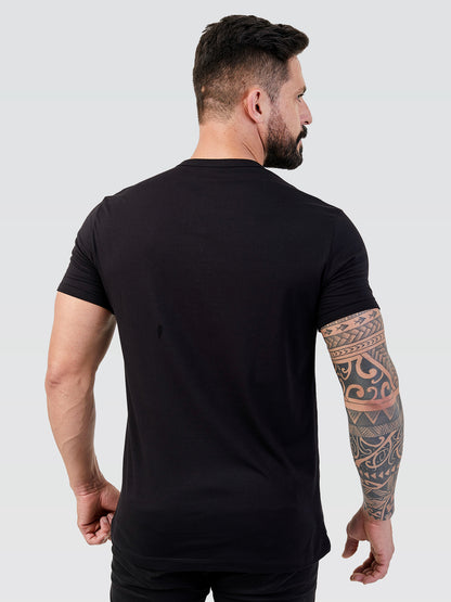 Camiseta Henley Preto