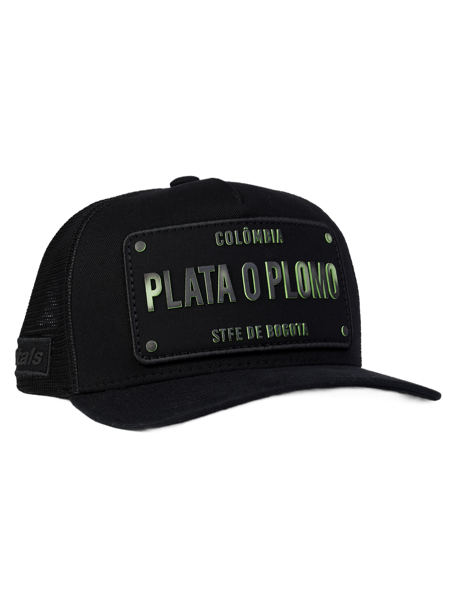 Boné Plata O Plomo Preto Tinta Mágica Verde