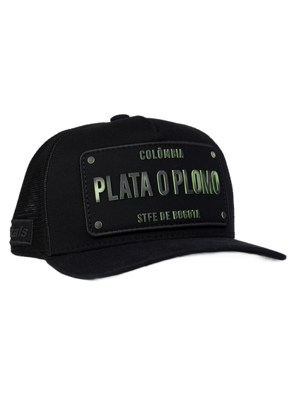 Boné Plata O Plomo Preto Tinta Mágica Verde