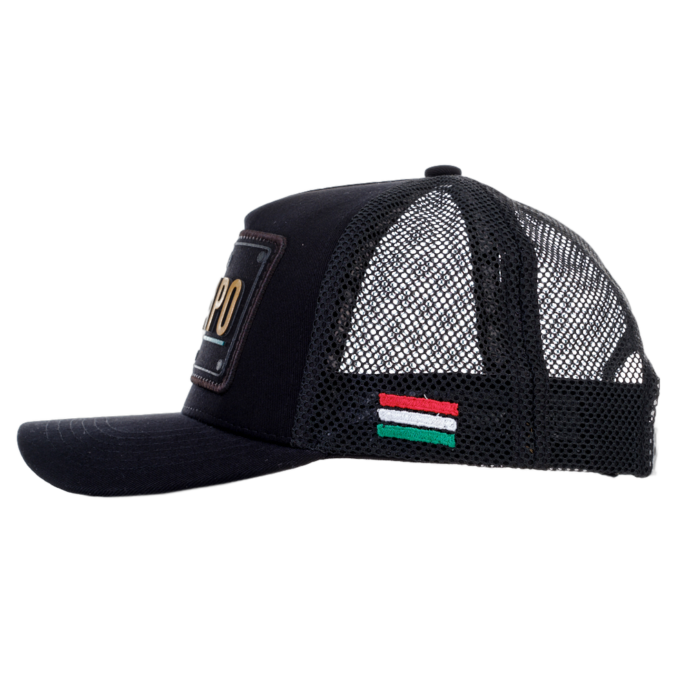 Boné itals El Chapo Preto e Gold