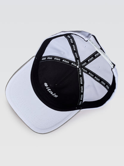 Boné Snapback #itals Vintage Branco — Bordado Contour Cinza