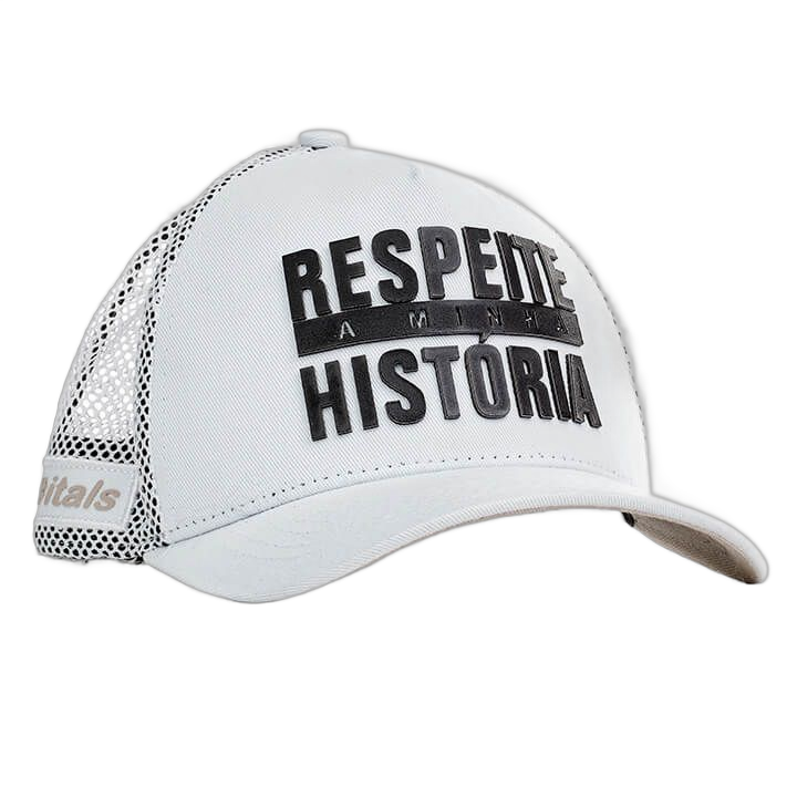 Boné itals Respeite Minha História Branco Tinta Mágica