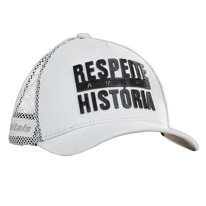 Boné itals Respeite Minha História Branco Tinta Mágica