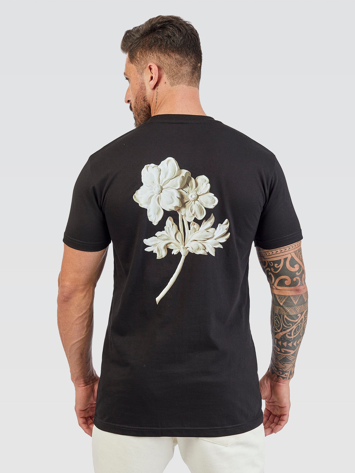 Camiseta Pima Black Flower
