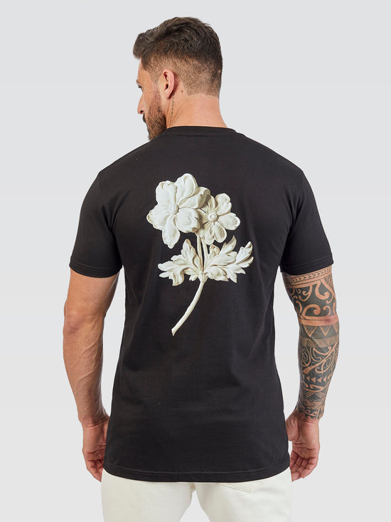 Camiseta Pima Black Flower