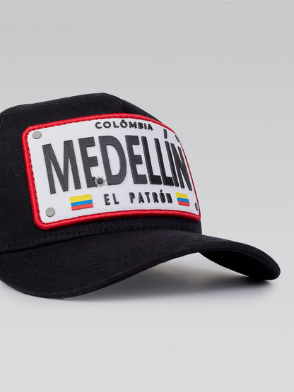 Bone Itals Medellin Preto Patch Vermelho