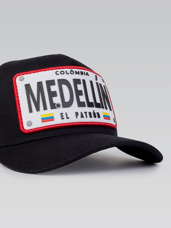 Bone Itals Medellin Preto Patch Vermelho