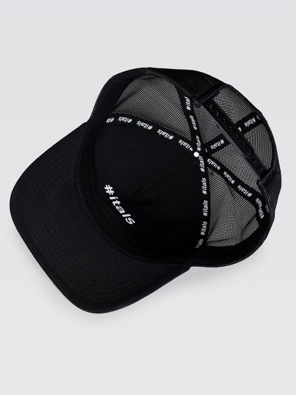Boné Trucker #itals Preto — Brasão Mágico Vermelho