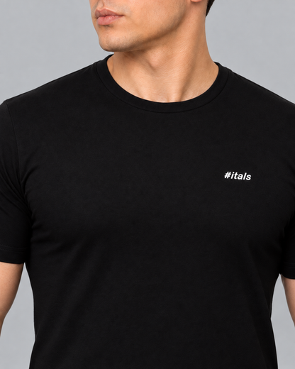 Camiseta Algodão Egípcio #itals Tudo o que eu amo Preta — Loira